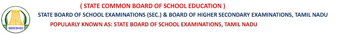 State Board of School Examinations & Board of Higher Secondary Examinations Tamilnadu